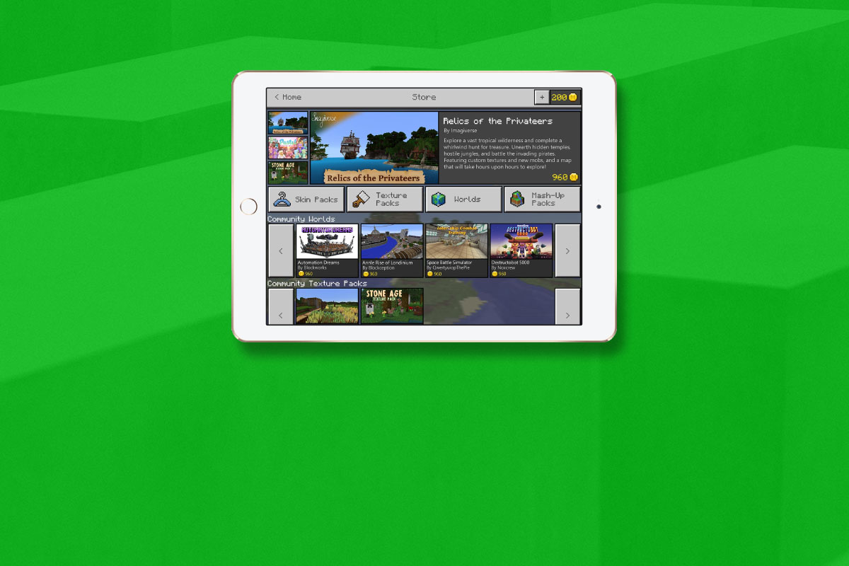 Minecraft Update will Add a Marketplace and Virtual Currency